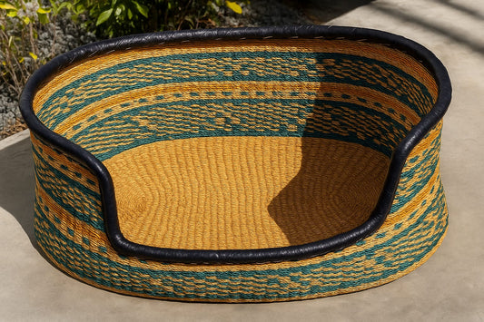 Bolga Atelier Basket Dog Lounger — Heritage Weave | The PetLux Club