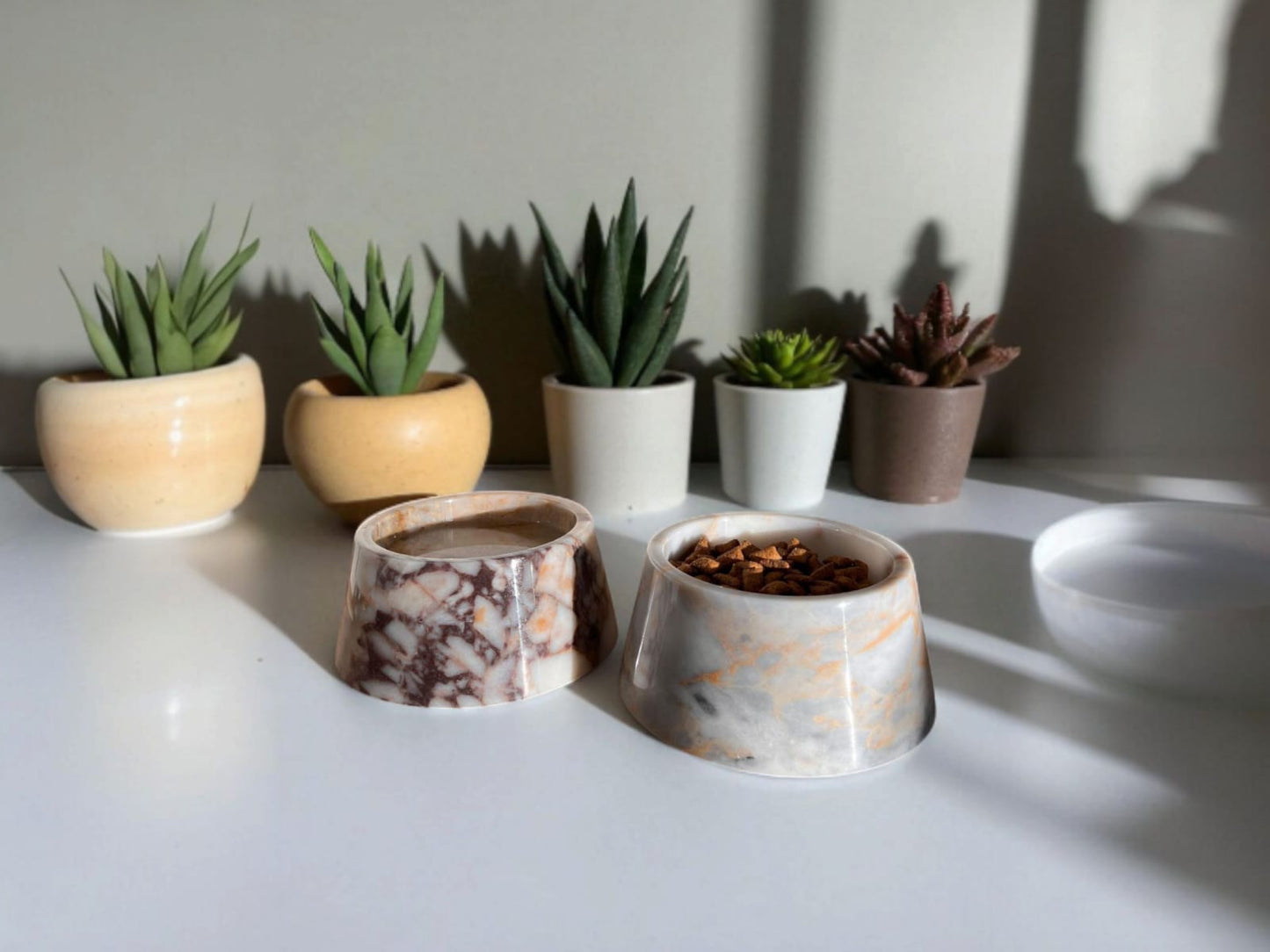 Luxe Marble Duo — Hand‑Polished Marble Pet Bowls | The PetLux Club