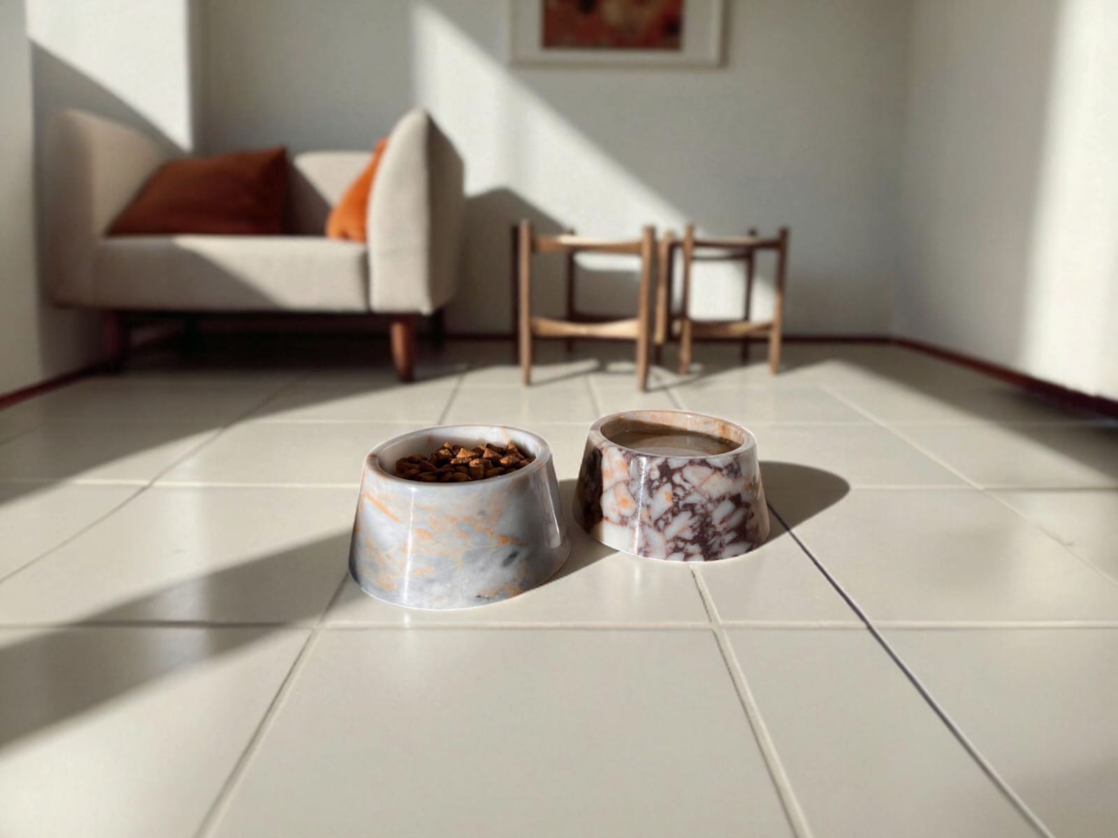 Luxe Marble Duo — Hand‑Polished Marble Pet Bowls | The PetLux Club