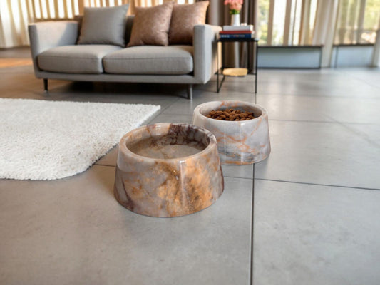 Luxe Marble Duo — Hand‑Polished Marble Pet Bowls | The PetLux Club