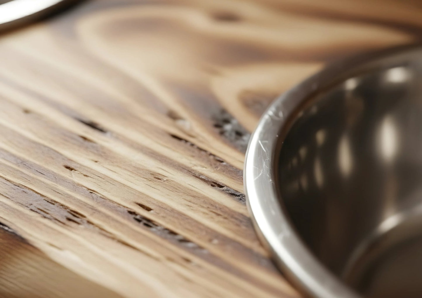 Pine Atelier Duo Feeder — Hand‑Crafted Pine, Stainless‑Steel Bowls | The PetLux Club