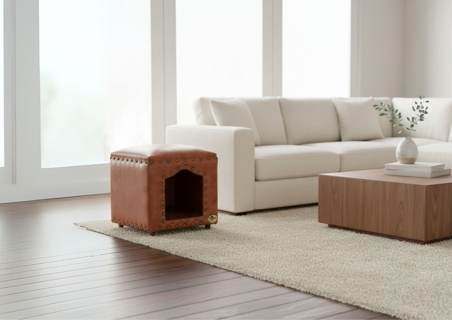 Signature Leather Retreat - Hand‑Crafted Leather Design | The PetLux Club