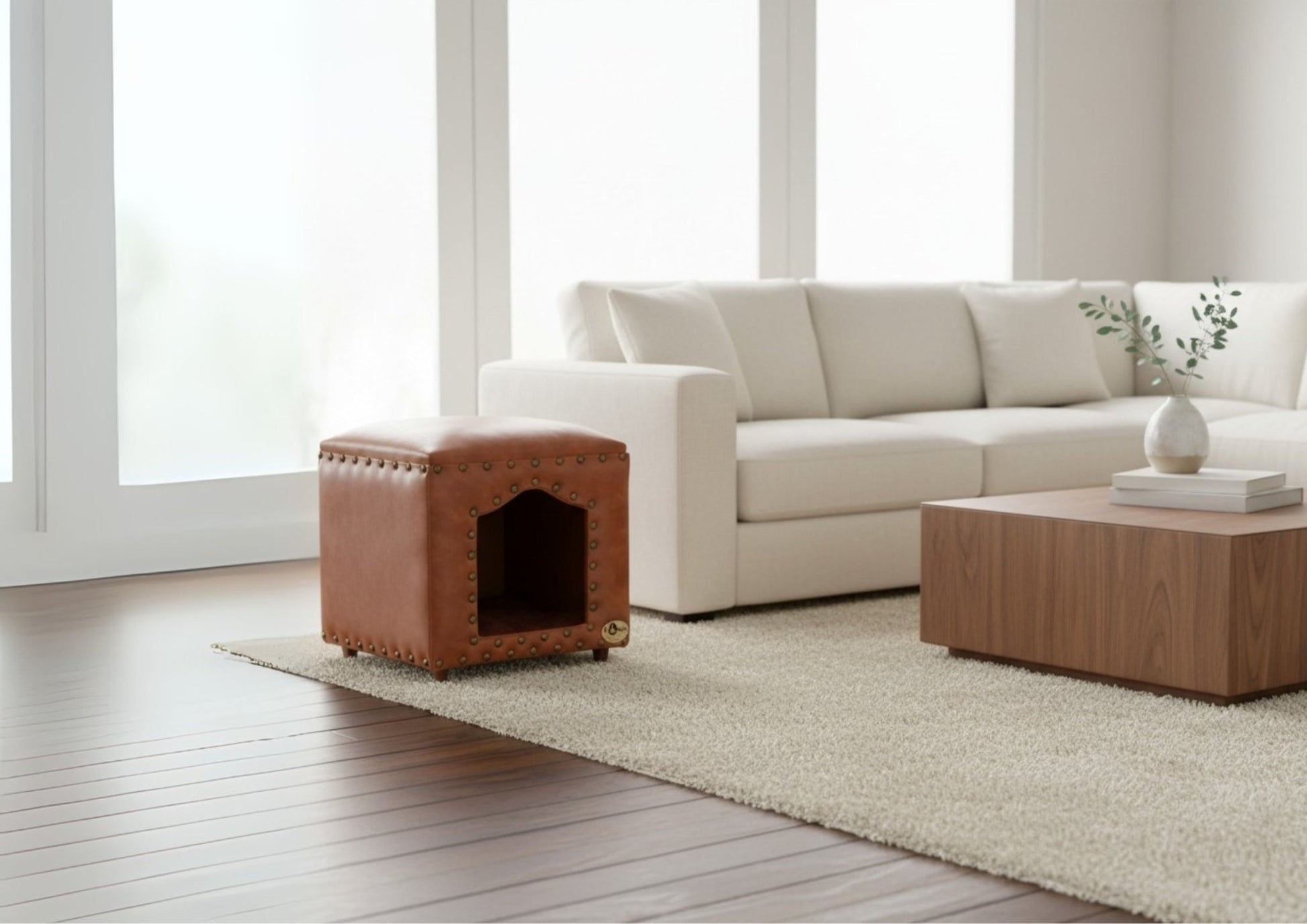 Signature Leather Retreat - Hand‑Crafted Leather Design | The PetLux Club