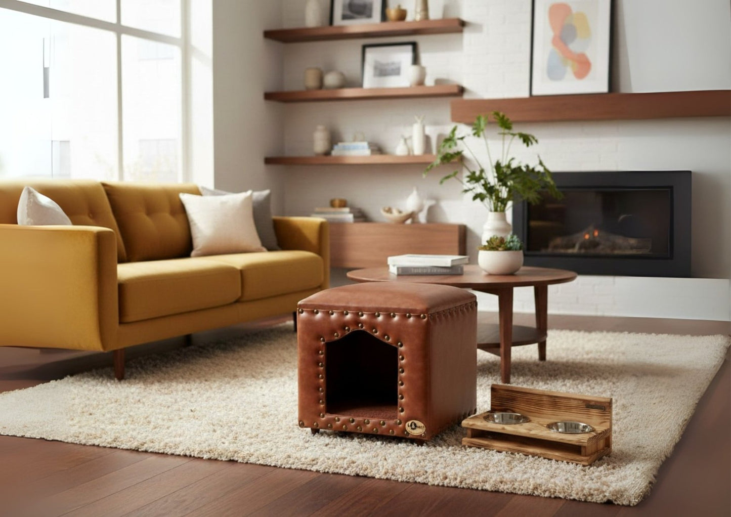 Signature Leather Retreat - Hand‑Crafted Leather Design | The PetLux Club